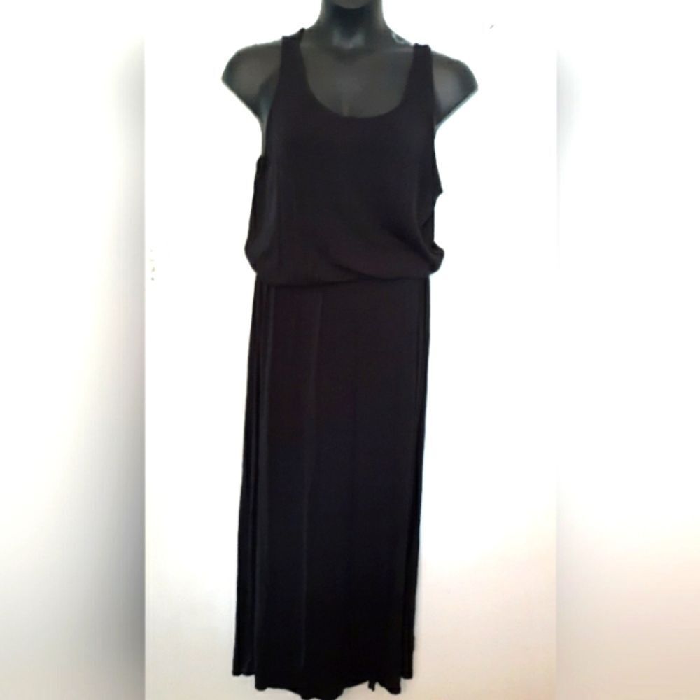 Merona black drop waist dress